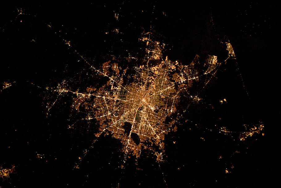 Foto aérea mostrando a densidade de Houston, Texas