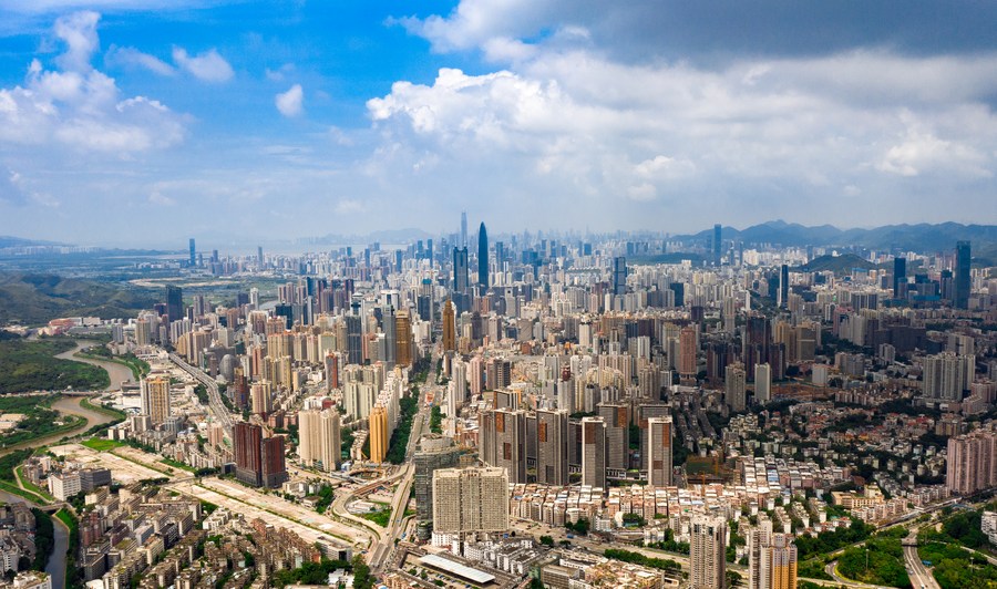 Expansão urbana em Shenzhen, 2020.