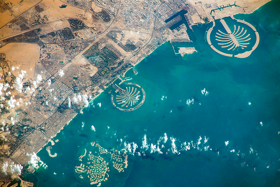 Vista aérea de Dubai